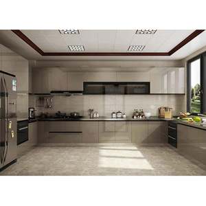 High Gloss Lacquer New Modern Design Hot Selling Kitchen <b>Cabinets</b> & Accessories With Quartz Stone Island - Product Image 1