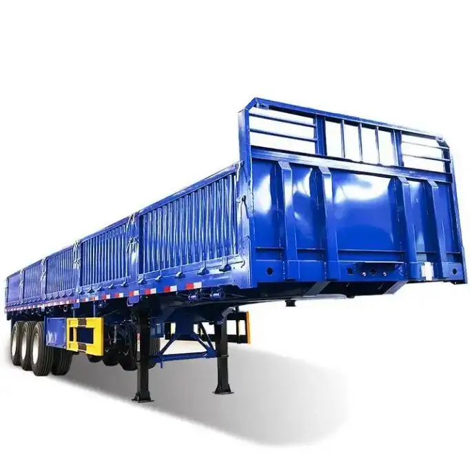 3 Assen 20 Voet Flatbed Drager Container Platte Vrachtwagen Oplegger 20ft 40ft Dubbele Dieplader Oplegger Aanhangwagen