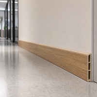 Plinthe murale WPC grise WYRAX 80 mm pour hôtel, appartement, intérieur, bureau – Fournisseur direct usine