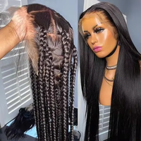 Perruques Lace Front Wig lisses de 40 pouces pour femmes de peau noire Perruque brésilienne HD Lace Frontal Wig 13X4 13X6 Transparent Lace Front Perruques de cheveux humains