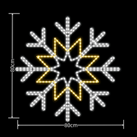 Navidad 2D copo de nieve motivo luz impermeable al aire libre hogar luces LED boda vacaciones lámpara decoración neón cuerda iluminación