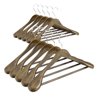 Cintres en bois ABHENG, lot de 10, cintres rotatifs pour costumes, crochet pivotant à 360°, pour vestes, chemises, costumes, manteaux