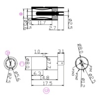 Prise d'alimentation DC083, connecteur d'alimentation femelle DC en cuivre massif 5,5*2,1/2,5 mm