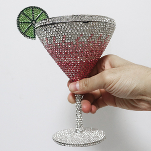 Nouvelle Coupe à Cocktail de Luxe en Cristal et Strass, <span class=keywords><strong>Verre</strong></span> à <span class=keywords><strong>Martini</strong></span> de Luxe pour Femmes avec Pochette Bandoulière Décontractée - Product Image 2