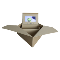Caja de Regalo de Papel Plegable con Pantalla LCD y Video, Personalizada de Fábrica para Promociones