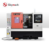 Tour CNC à banc incliné BR160LDY à haute rigidité, système double axe C/Y simultané prêt à l'emploi, trempé 45 °   Lit incliné
