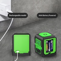 Niveau laser infrarouge portable Borka FQT-2, mini projecteur 2 lignes à lumière verte, haute précision, forte luminosité