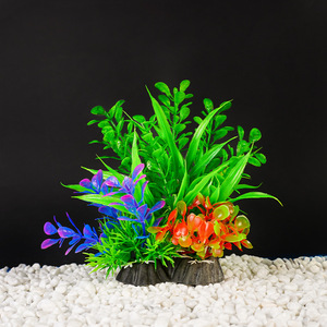 Bron Fabrikant Pvc 16Cm Bloemen Water Plant Gemengd Gras Gesimuleerde Micro-Landschap Decoratieve Ornament Fishtank Aquaria - Product Image 3
