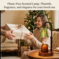 Flammenlose Elektrische Kerzenwärmer-Lampe mit Glockenblumenförmigem Lampenschirm & 4 Dimmstufen für Glaskerzen