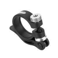WAKE Collier de Selle Vélo à Libération Rapide en Alliage d'Aluminium Anodisé Sablé 28.6mm/31.8mm/34.9mm Noir/Argent