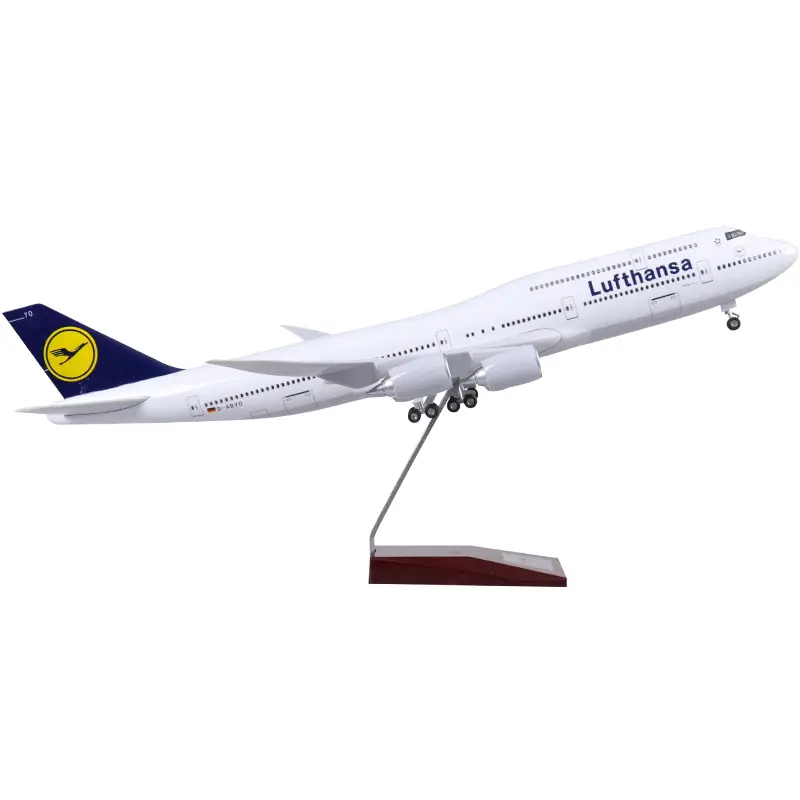 गर्म बेच 46cm Diecast खिलौना हवाई जहाज मॉडल खिलौना ड्यूश लुफ्थांसा A380 राल मॉडल विमान के लिए छुट्टी उपहार