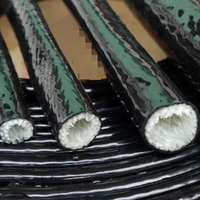 Manchon thermorésistant en fibre de verre enduit de silicone de haute qualité Deem pour la protection des câbles à haute température, manchon ignifuge résistant au feu