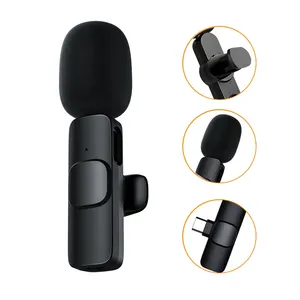 Kerst Draagbare 2.4G Draadloze Lavalier Microfoon Systeem Video Mic Microfoon Voor Zingen Studio Recording Voor Iphone