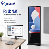 Kiosque tactile commercial INGSCREEN, écran Android 4K UHD IPS, lecteur d'affichage numérique vertical intérieur pour les secteurs financier et de la santé