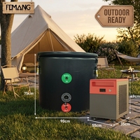 Machine à bain de glace portable et gonflable toutes saisons avec pompe R410A pour le refroidissement et le chauffage, avec poignée, idéale pour le camping en extérieur et la récupération