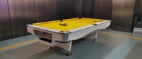 Table de billard pleine grandeur standard 8 pieds/9 pieds en bois massif avec un ensemble complet d'équipements personnalisable