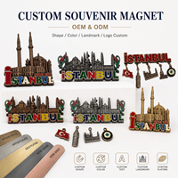 Verschiedene Land Türkei Touristen Souvenirs Kühlschrank Magnete Home Decoration Istanbul Custom Metall Antik Emaille Plated 3D
