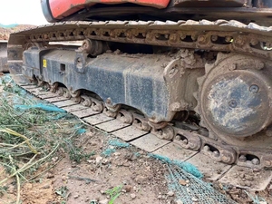 Mini-excavatrice sur chenilles KX165 d'occasion, état d'origine, 6 tonnes, pompe japonaise, certifiée CE, avec accessoires tarière et brise-roche - Product Image 5