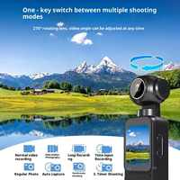 Mini Cámara de Vlog 4K de Bolsillo con Estabilizador Gimbal de 3 Ejes, Cámara de Acción Inteligente Portátil con Seguimiento Facial y WiFi para Creadores de Contenido