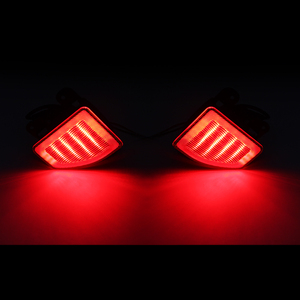 New 2018 + Wrangler JL đèn sương mù phía sau Bumper đèn phanh lần lượt đèn tín hiệu phụ tùng ô tô ABS nhựa IP67 không thấm nước 12V màu đỏ - Product Image 6