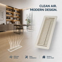 Grille de ventilation moderne blanche carrée détachable pour retour d'air et évacuation d'air mural pour systèmes CVC extérieurs et sous-sols
