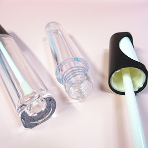 Tubes de gloss à lèvres vides personnalisés avec capuchon noir, conteneur transparent pour gloss, emballage cosmétique pour huile à lèvres avec applicateur - Product Image 4