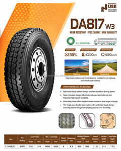 AIRLAND 12.00R20 All-Position Heavy Duty <b>Tire</b> Extra-deep Tread Design 17.5mm Tread Depth Wear Resistant Efficient Commercial - Product Image 2