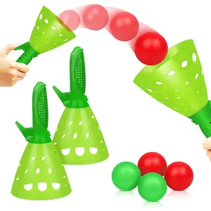 Launcher Catch Bouncing Ball Games Set with 2 Launcher Baskets and 4 Balls