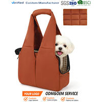 Sac de transport pour chien et chat, sac fourre-tout souple pour animaux de compagnie avec grandes poches, sac de transport pliable pour chiot avec petit coussin