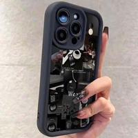 Coque de téléphone portable antichoc en TPU avec impression photo tendance et design d'objectif en forme d'échelle pour iPhone X, XR, XS, 11, 12, 13, 14, 15, 16, 17, 18 Pro Max