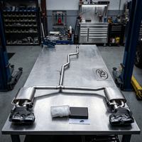 Sistem Knalpot Mid-Tail TLS Performance 2019 Mercedes-Benz C200/C250/C300 W205, Stainless Steel, Peredam Suara (Muffler) dengan Katup, Poles Cermin