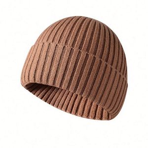 High Quality Winter Warm Knitted Beanie <b>Hat</b> Men and Women Waffle Beanies Thick Warm Casual Ski Winter <b>Hats</b> Bulk With Custom logo - Product Image 5