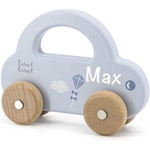 Coche de juguete de madera minimalista y ecológico para niños con bordes redondeados suaves, seguro para jugar e ideal para actividades de aprendizaje. - Product Image 1
