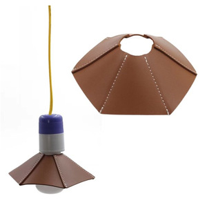 Lámpara de camping para exteriores con pantalla de cuero PU, foco LED de doble cara sencillo, cubierta de cuero, para mesita de noche, sala de estar - Product Image 4