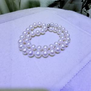 Collar de Perlas de Agua Dulce Naturales de 9-11 mm con Cierre de Plata S925, Redondas, Ligeramente Imperfectas, Brillantes, Cadena para Mamá, Regalo para Abuela - Product Image 3