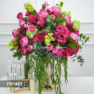 DKB Wholesale Wedding Decoration Table Centerpiece Flower Ball Wedding Centerpieces <b>Artificial</b> Rose Flower Ball - Product Image 3