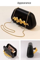 Nouvelle Pochette Élégante en Métal Ondulé, Sac de Soirée de Luxe de Haute Qualité pour Femme, Sacs Quotidiens à Chaîne