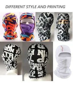 Máscara de camuflagem personalizada para motocicletas, máscara de transferência de calor com logotipo, máscara de esqui para motocicletas, balaclava de motocicletas