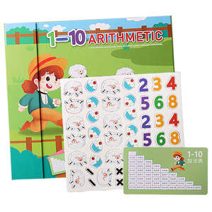Livre de puzzle de maths en feutre éducatif, jeux d'autocollants pour jeux d'apprentissage précoce, jouets pour enfants, bébés et enfants d'âge préscolaire, nouveauté - Product Image 4