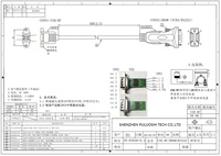 Chip FTDI USB tipo B a RS232 DB9 a usb B hembra, convertidor de cable adaptador de serie