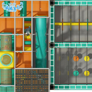 Aire de jeux intérieure à thème éducatif pour usage commercial, piscine à balles, toboggan, équipement pour enfants en acier coloré - Product Image 3