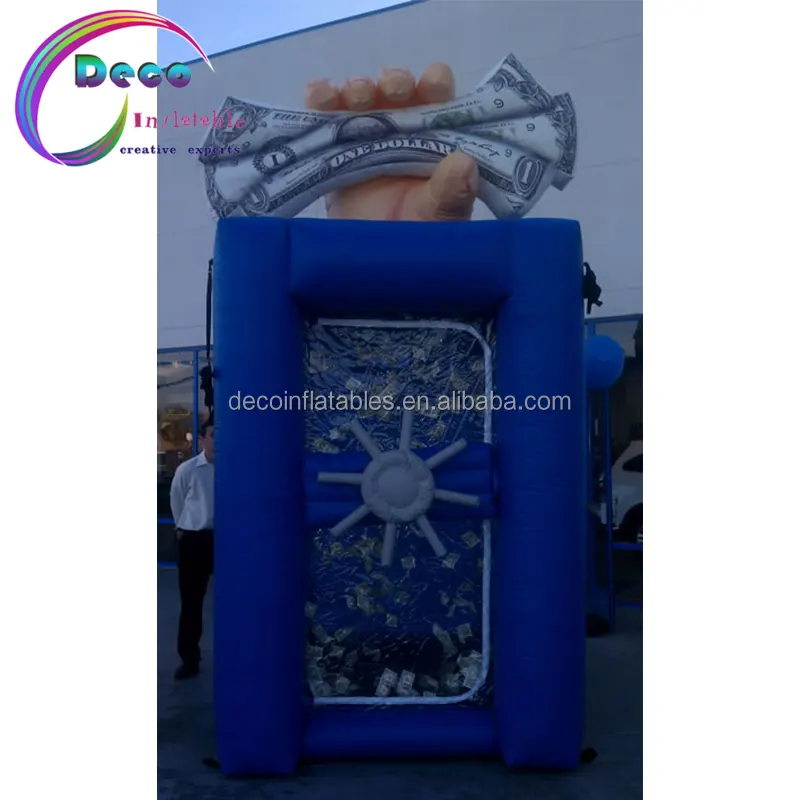 Money box Type Inflatable Cash Cube For Advertising, Inflatable Money Machine