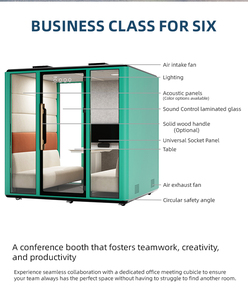 Ấm cúng Modular cách âm Pod Acoustic sự riêng tư mới di chuyển sự im lặng gian hàng cho văn phòng và nhà với hệ thống thông gió - Product Image 4
