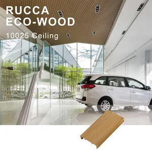 RUCCA易于安装的工作木塑复合100 * 室内家居工厂屋顶装饰用25毫米天花板