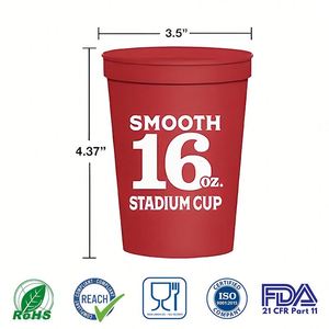 โปรโมชั่นขายส่งแก้วเบียร์แบบใช้ซ้ำได้ ขนาด 8oz 12oz 16oz 22oz 32oz สำหรับใช้ในสนามกีฬา - Product Image 2