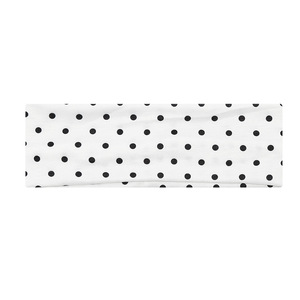 Diadema elástica con lunares para mujer, banda para el pelo deportiva que absorbe el sudor, estilo deportivo informal, material de algodón, 7 cm de ancho - Product Image 4
