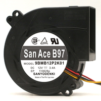 SANYO 9BMB12P2K01 DC12V 3.4A 97*95*33MM 9733 9CM Bantalan Bola Ganda Inverter Frekuensi Kipas Pendingin Turbin Blower