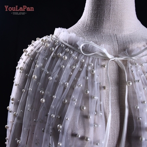 YouLaPan VG02 Châle Long Élégant pour <span class=keywords><strong>Femme</strong></span>, Perles d'Imitation Équitablement Distribuées, Accessoires pour <span class=keywords><strong>Mariage</strong></span> à l'Église - Product Image 3