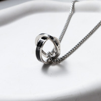 Vente en Gros de Bijoux de Saint Valentin à la Mode, Cadeau d'Anniversaire, Bague, Pendentif, Colliers à Chaîne de Couple pour Hommes