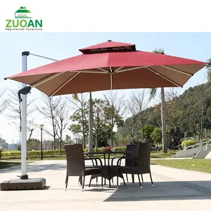 Parapluie de Patio carre kedap air, kursi aluminium, Tisu kompatibel dengan kualitas tinggi, porte-a faux exterieur, en vente